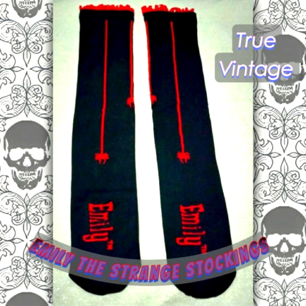 Vintage Emily The Strange Thigh-Hi Stockings